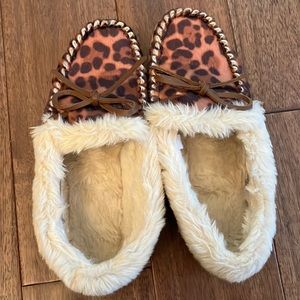 J. Crew leopard print slippers, size 8